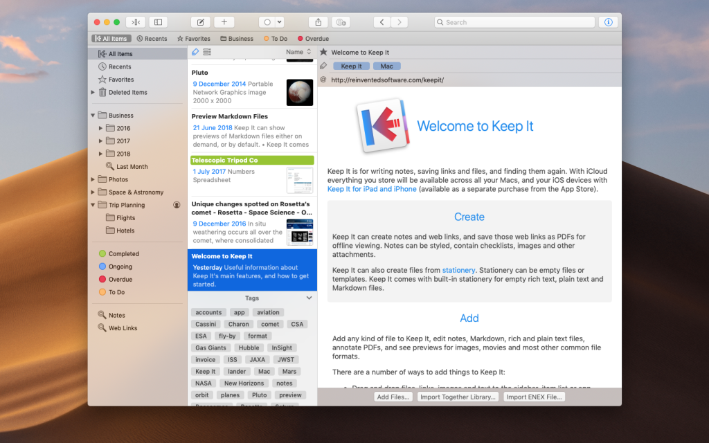 Keep It 1.6 for Mac