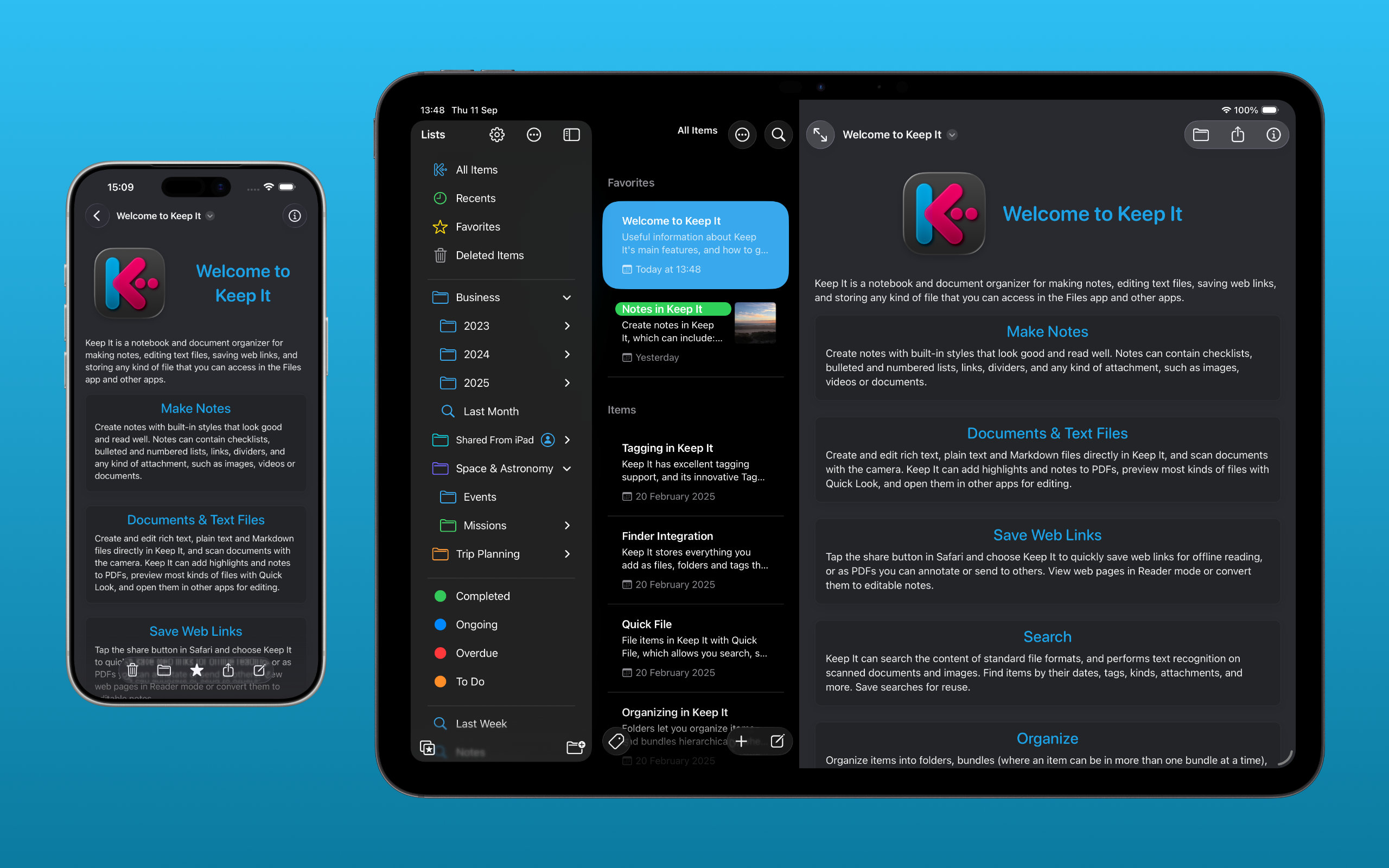 Keep It for iPad and iPhone