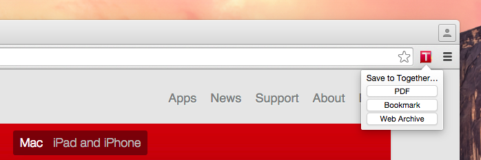 Together Chrome Extension screenshot