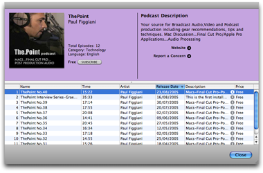 Feeder's iTunes Preview, Updated for iTunes 5