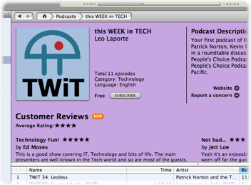 iTunes Ratings Screenshot