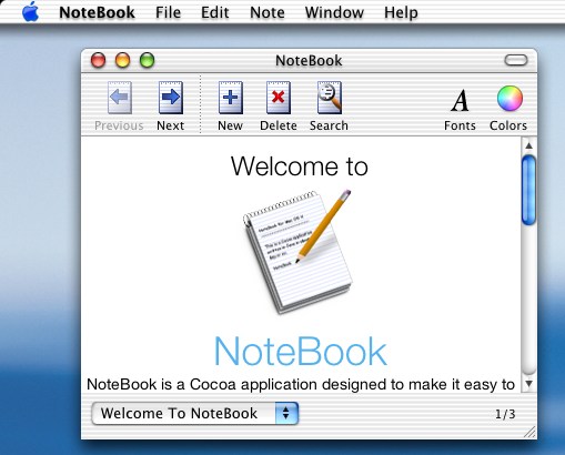 NoteBook screenshot