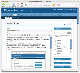 WordPress 2 Editor