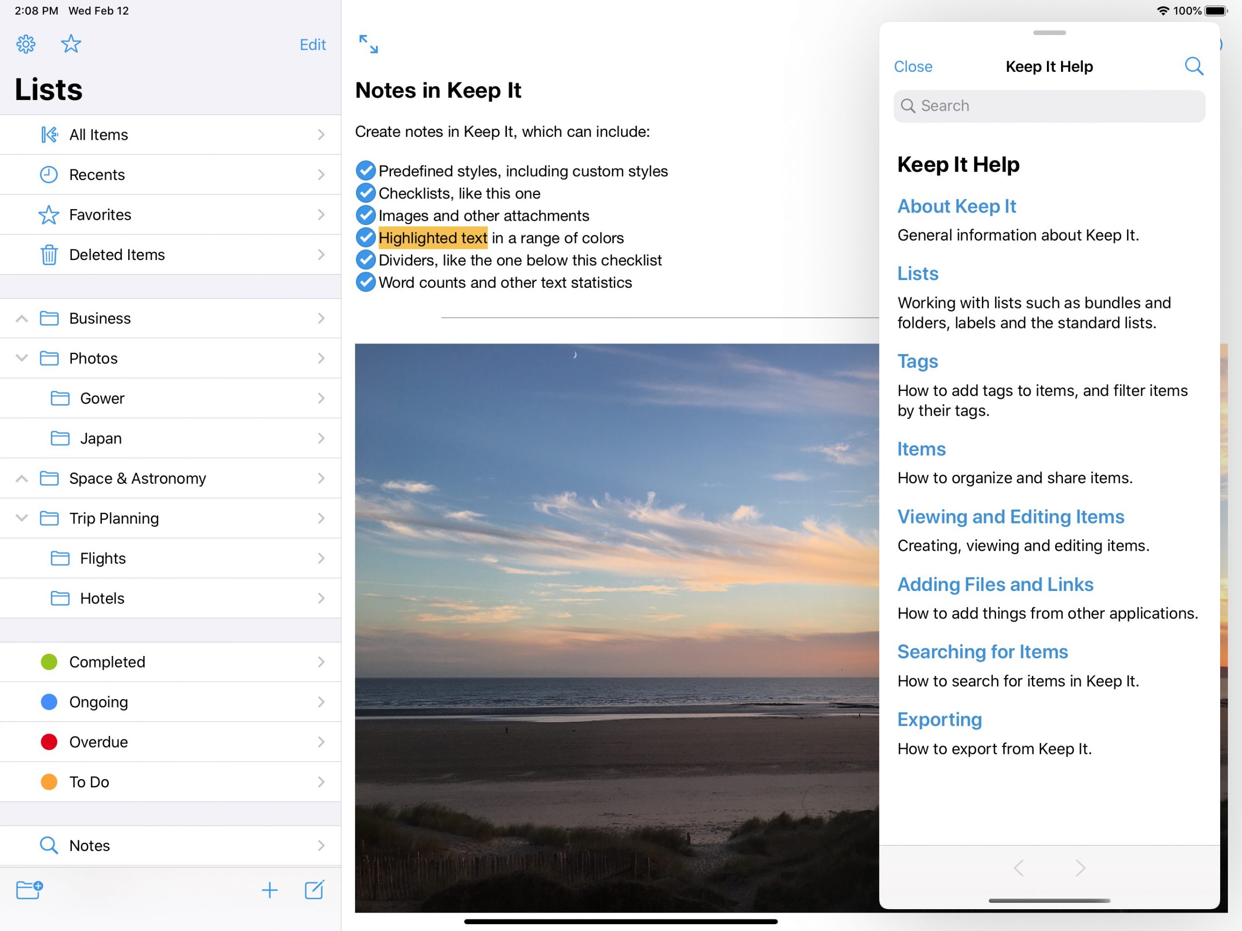Screenshot of Keep It on iPad and iPhone