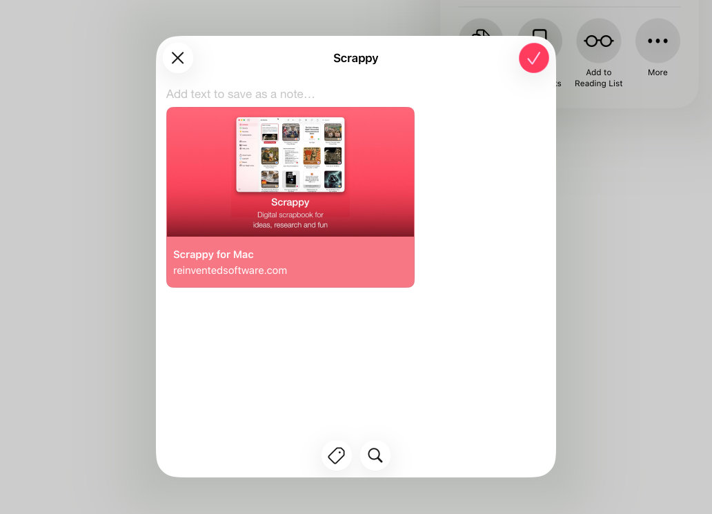 Share Extension on iPad
