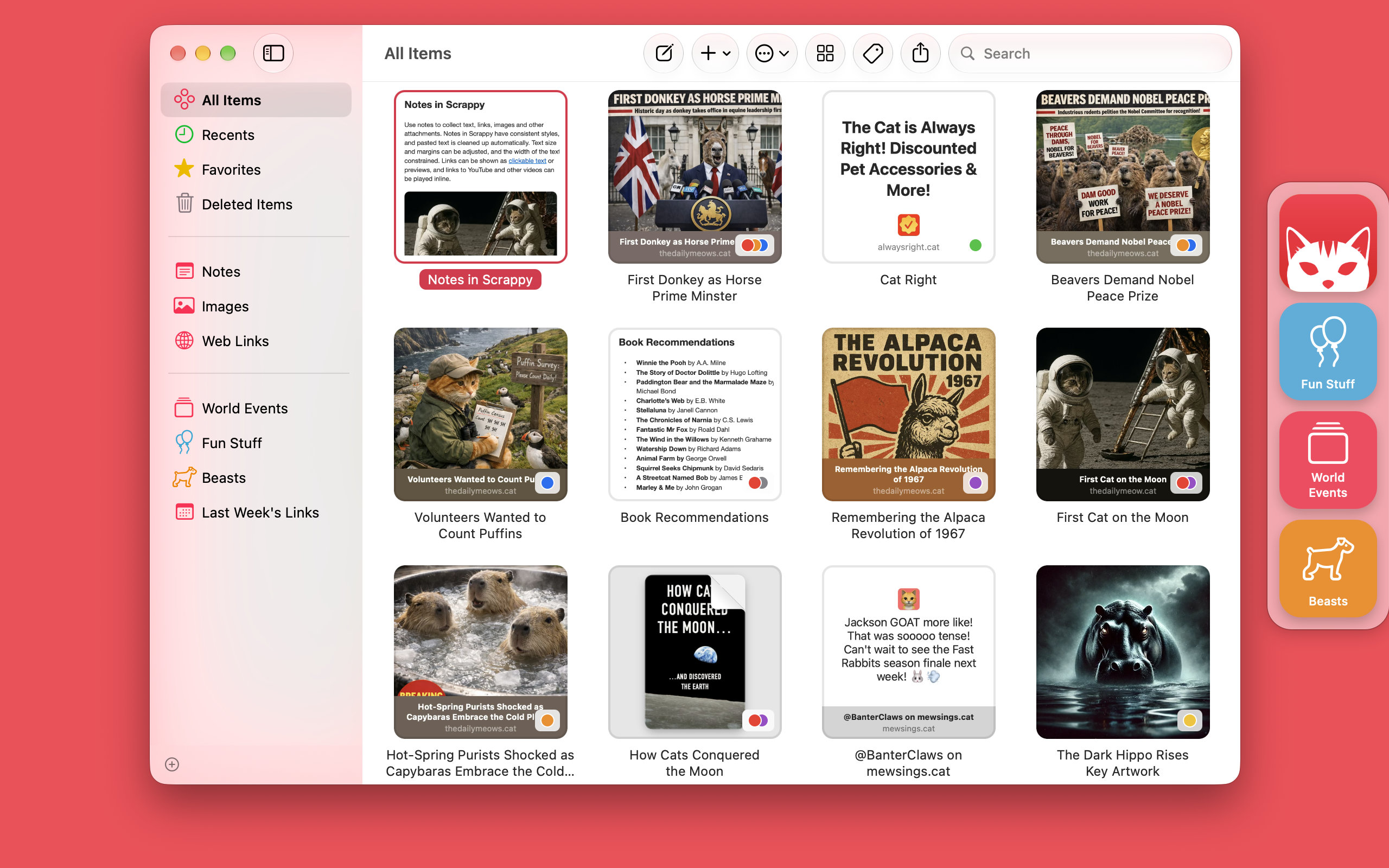 Scrappy 1.2 main window on macOS 27