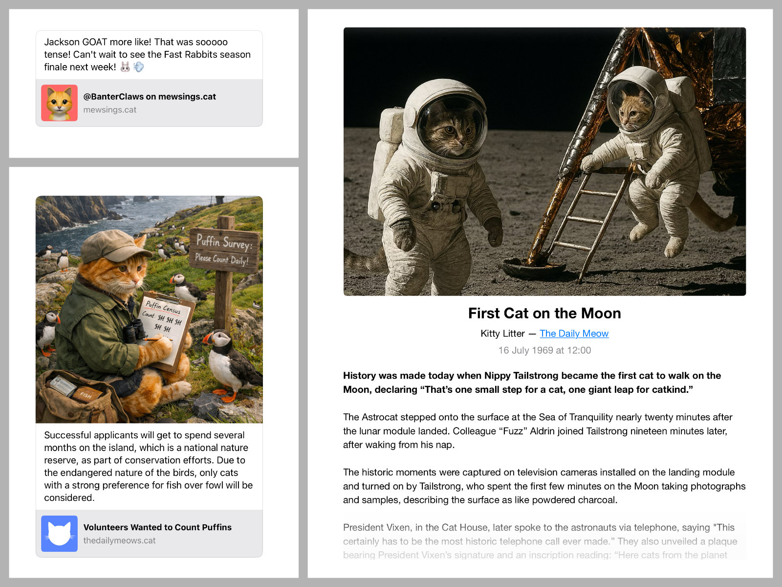 A montage showing different styles of saved web links