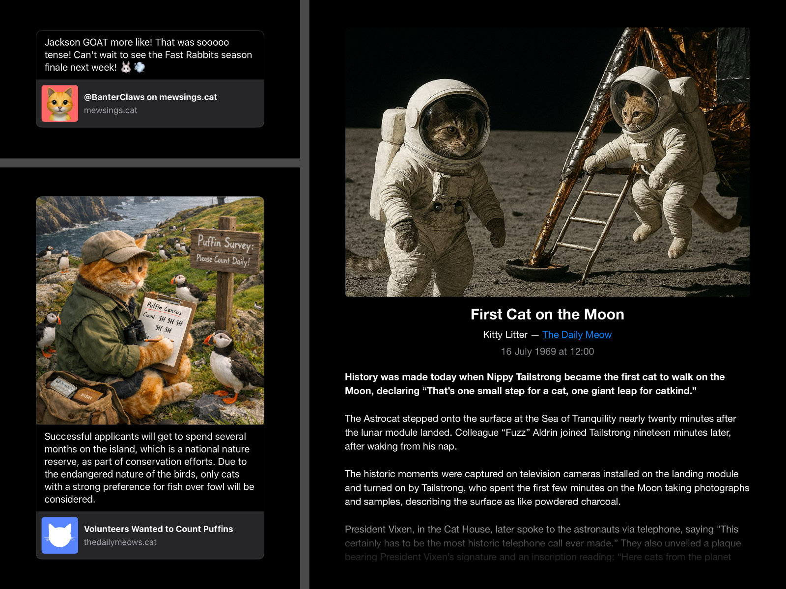 A montage showing different styles of saved web links